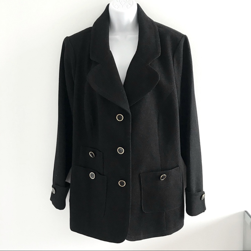 NWOT Joan Rivers Black Gold Blazer Coat Plus Size